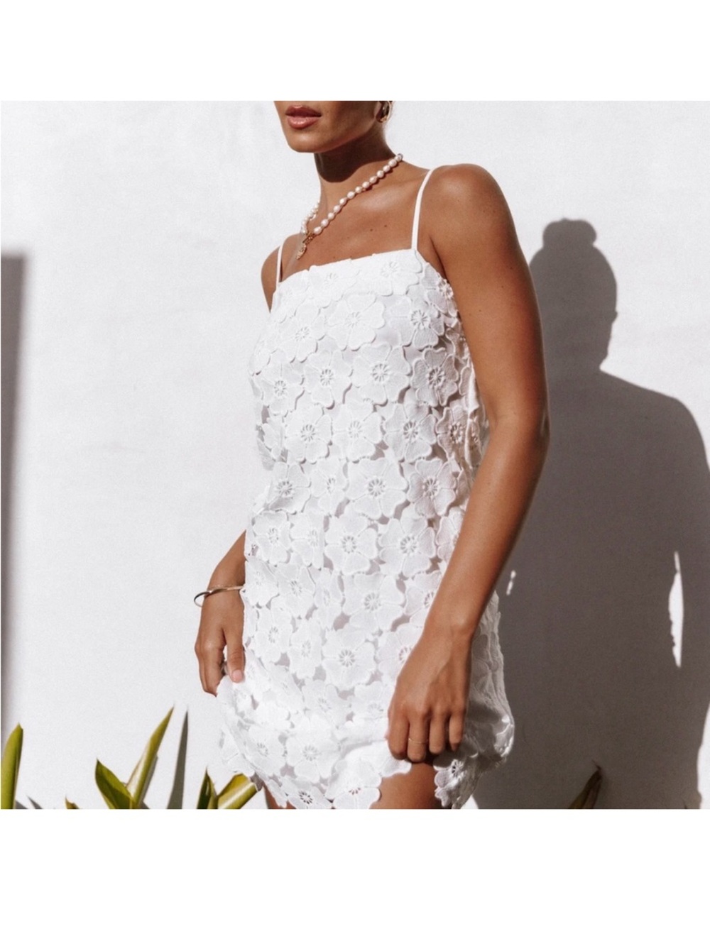 Petal and Pup Floral White Dress